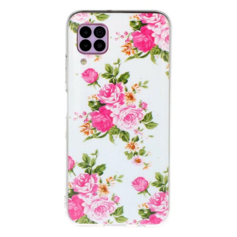 Capa Para Huawei P40 Lite Flores Da Liberdade Fluorescentes