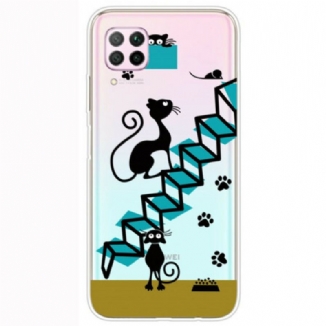 Capa Para Huawei P40 Lite Gatos Engraçados