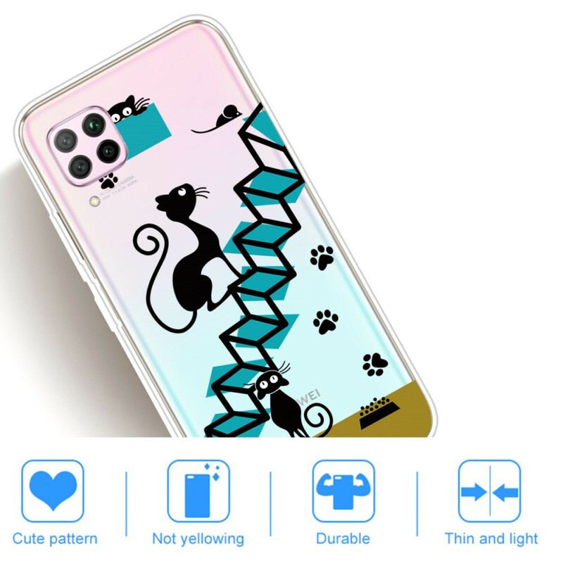 Capa Para Huawei P40 Lite Gatos Engraçados