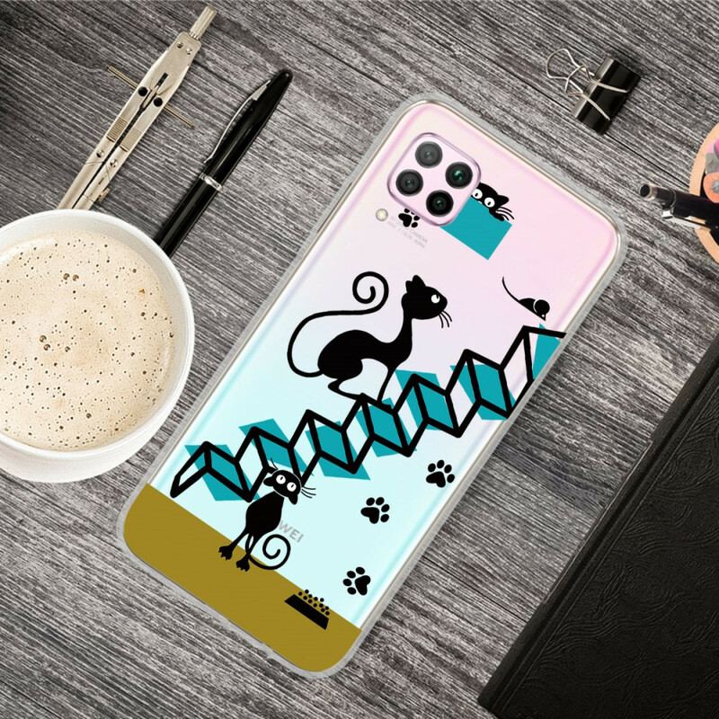 Capa Para Huawei P40 Lite Gatos Engraçados