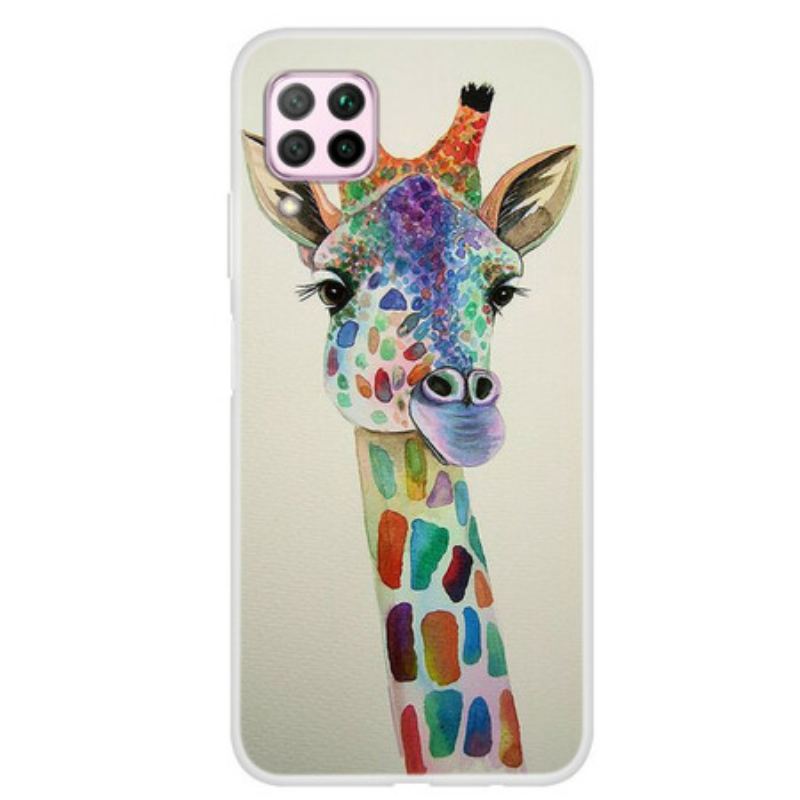 Capa Para Huawei P40 Lite Girafa Colorida