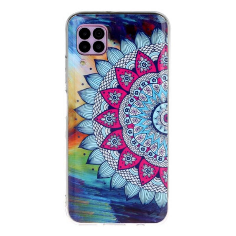 Capa Para Huawei P40 Lite Mandala Coruja Fluorescente