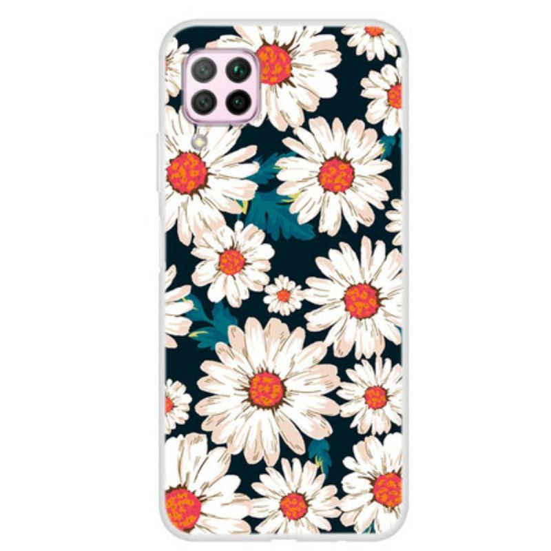 Capa Para Huawei P40 Lite Margaridas