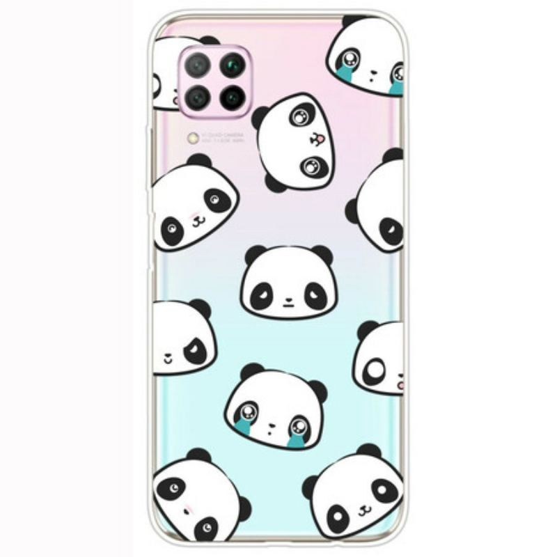 Capa Para Huawei P40 Lite Pandas Sentimentais