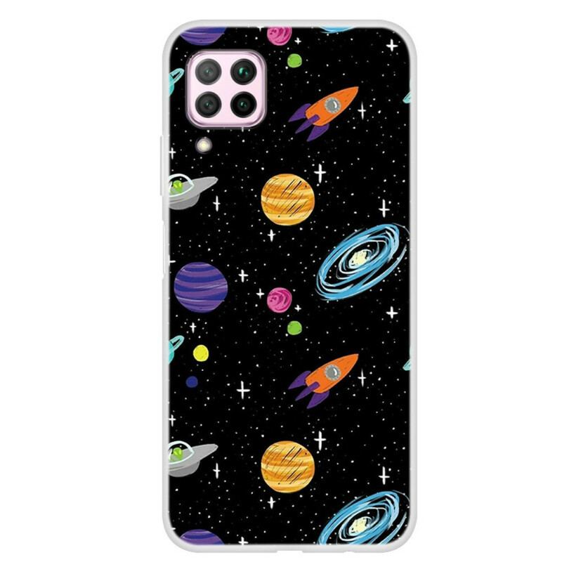 Capa Para Huawei P40 Lite Planeta Galáxia