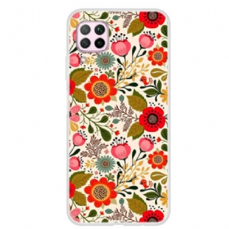 Capa Para Huawei P40 Lite Tapeçaria Floral