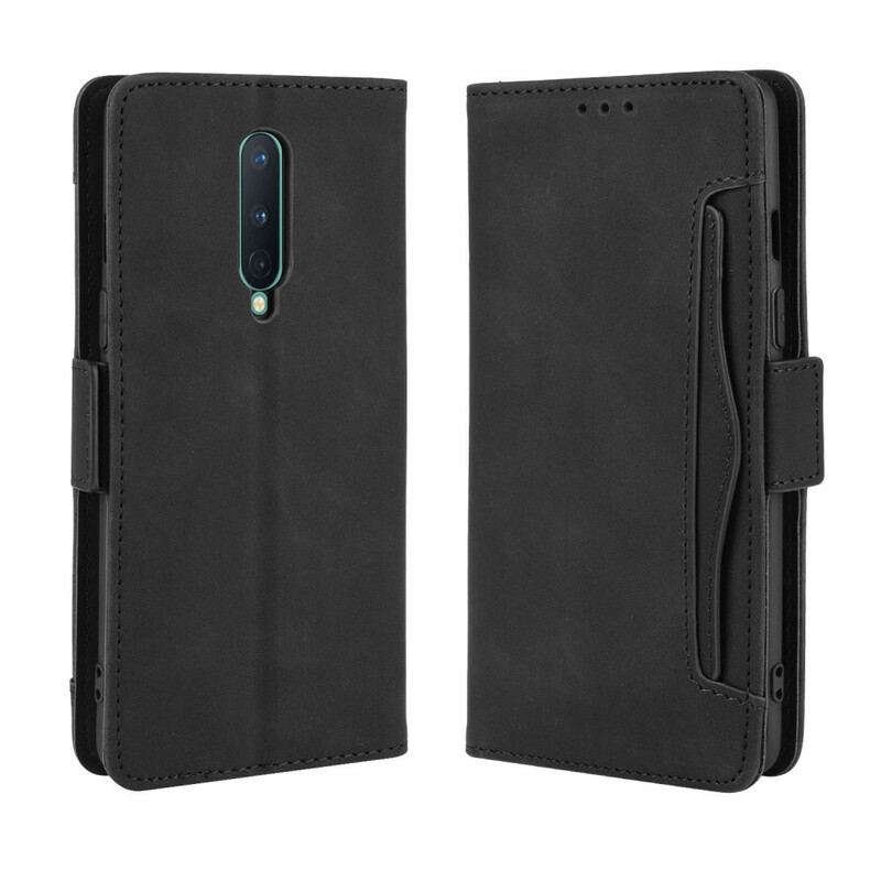 Capa De Couro Para OnePlus 8 Multi-card Premier Class