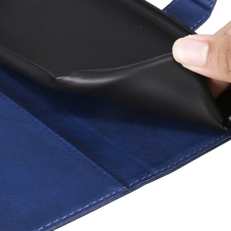 Capa Flip Para OnePlus 8 De Cordão Efeito De Couro Com Tiras