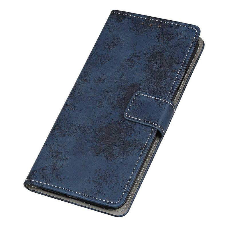 Capa Folio Para OnePlus 8 Efeito Couro Vintage