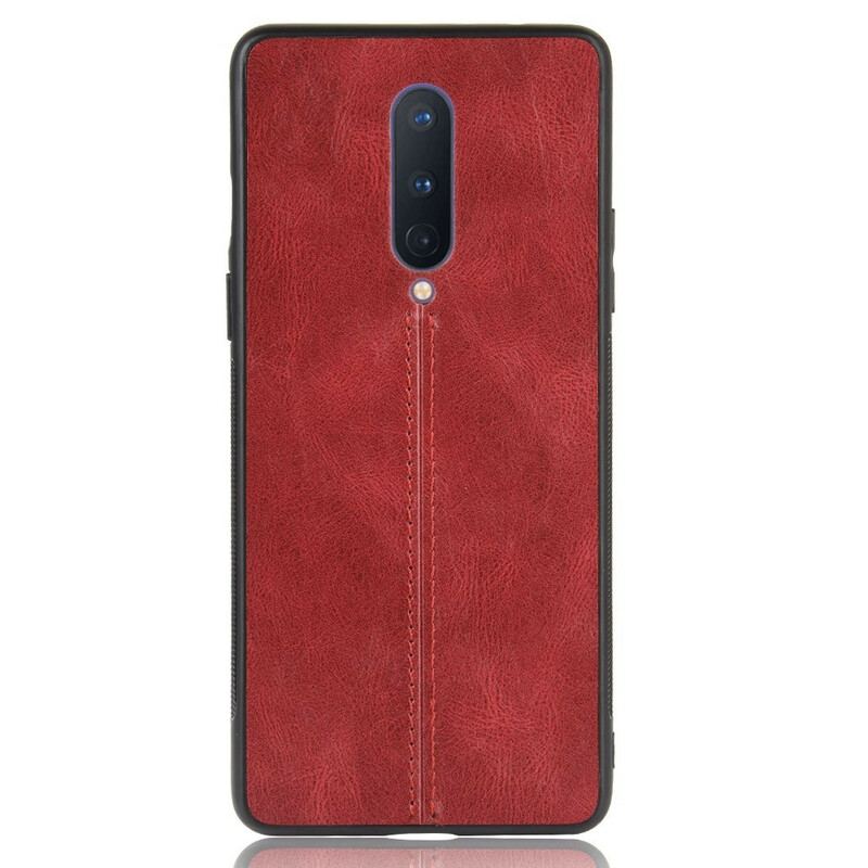 Capa Para OnePlus 8 Efeito Couro Couture