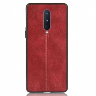 Capa Para OnePlus 8 Efeito Couro Couture