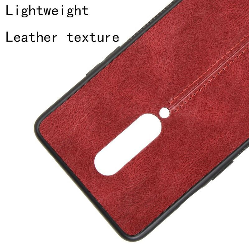 Capa Para OnePlus 8 Efeito Couro Couture