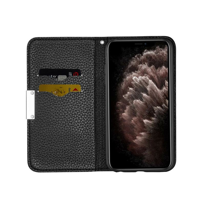 Capa De Celular Para iPhone 13 Pro Flip Couro Falso Lichia Ultra Chic