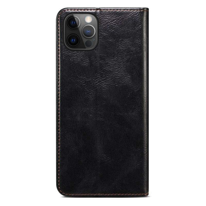 Capa De Celular Para iPhone 13 Pro Flip Couro Sintético Encerado