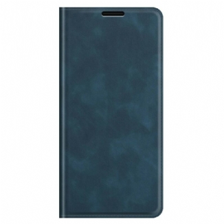 Capa De Celular Para iPhone 13 Pro Flip Efeito Couro Macio Seda