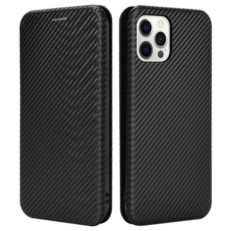 Capa De Celular Para iPhone 13 Pro Flip Fibra De Carbono