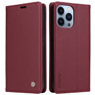 Capa De Celular Para iPhone 13 Pro Flip Rebite Estilo Couro Yikatu