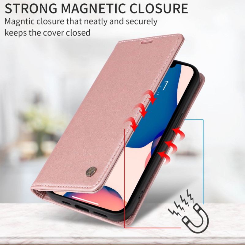 Capa De Celular Para iPhone 13 Pro Flip Rebite Estilo Couro Yikatu