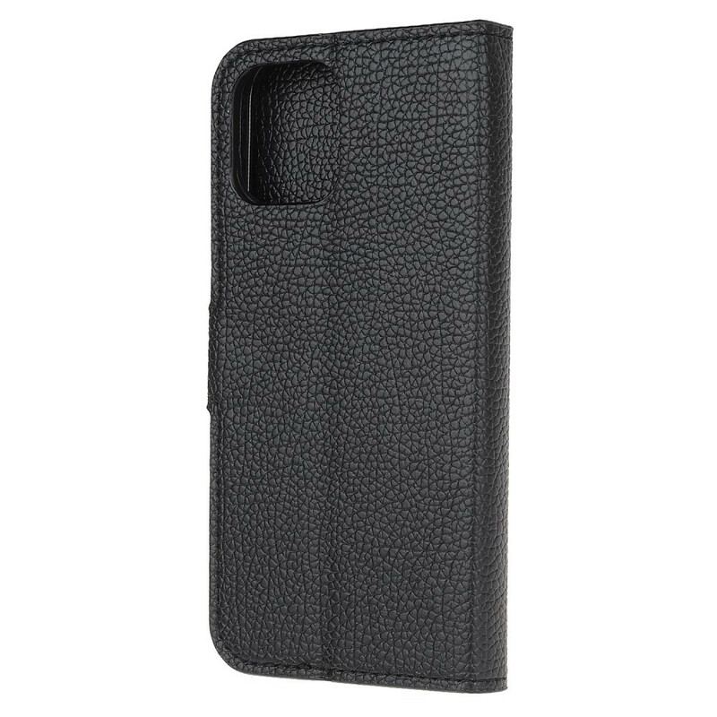 Capa De Couro Para iPhone 13 Pro Efeito De Couro Granulado De Lichia