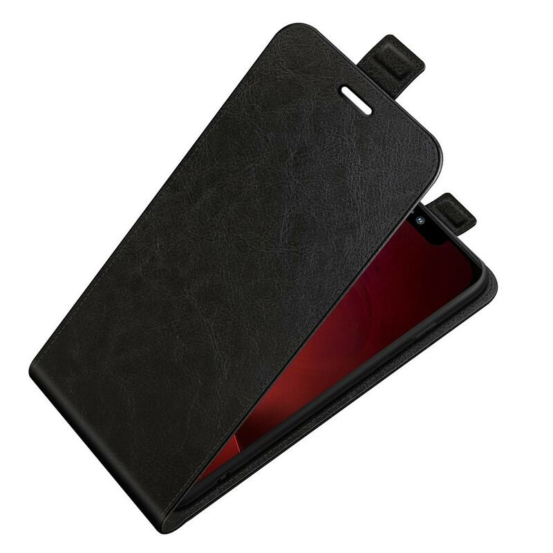 Capa De Couro Para iPhone 13 Pro Flip Efeito De Couro Com Aba Vertical