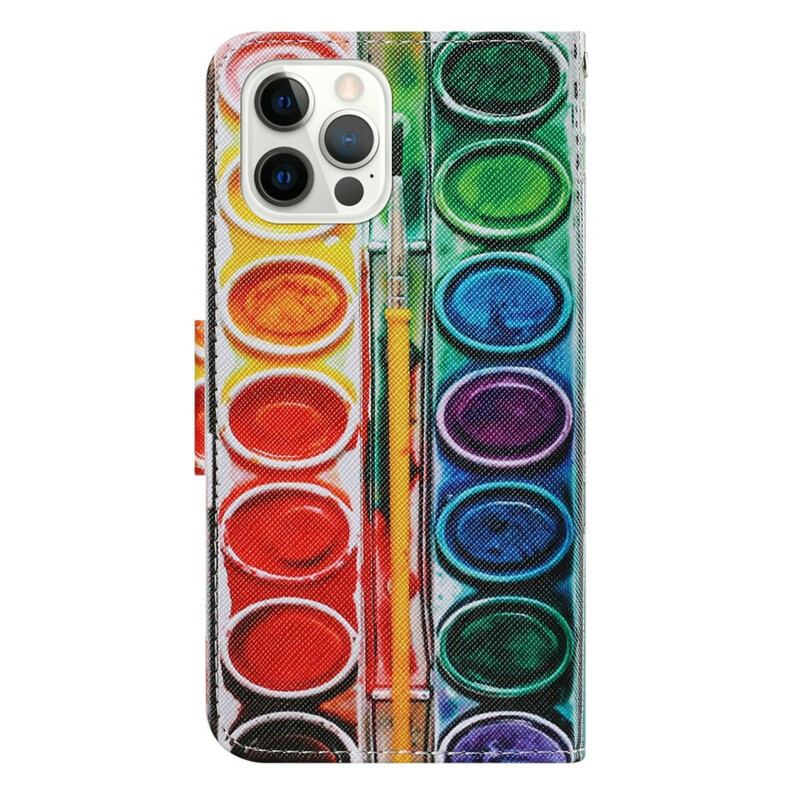 Capa De Couro Para iPhone 13 Pro Pintar