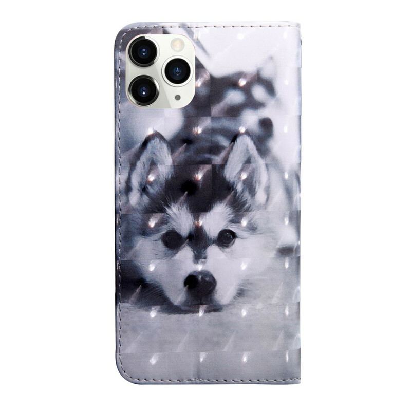 Capa De Couro Para iPhone 13 Pro Ponto De Luz Gustave. O Cachorro