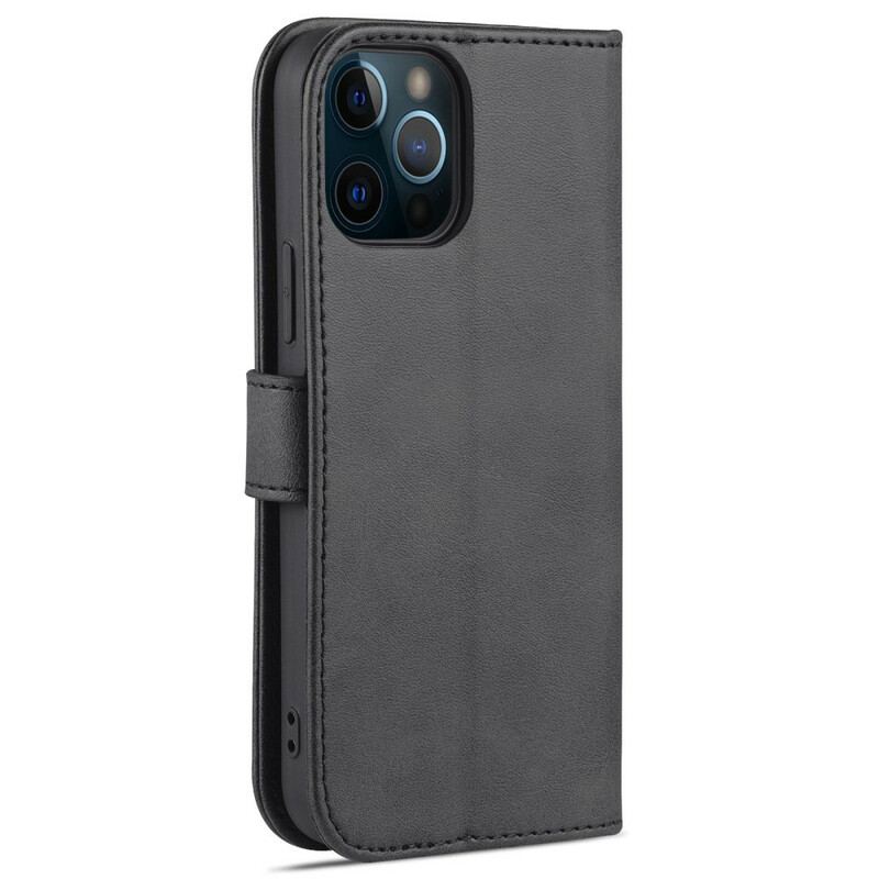 Capa Em Pele Para iPhone 13 Pro Couro Sintético Azns