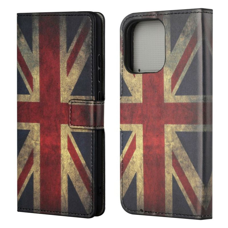 Capa Flip Para iPhone 13 Pro Bandeira Da Inglaterra