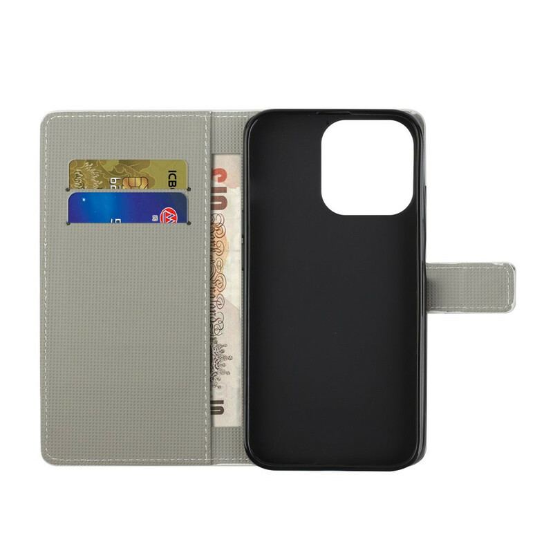 Capa Flip Para iPhone 13 Pro Borboletas Insanas