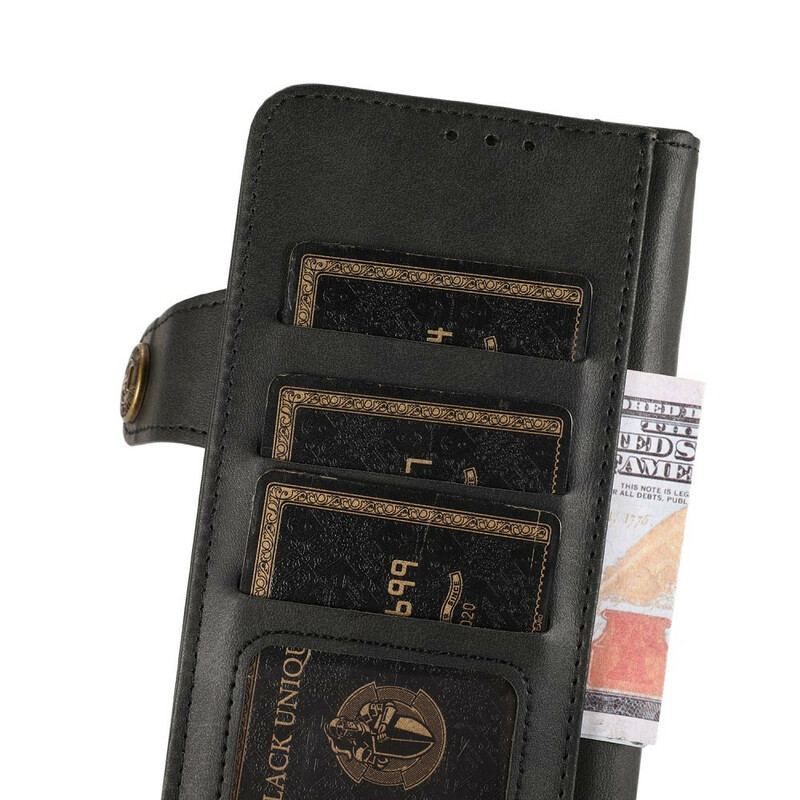 Capa Flip Para iPhone 13 Pro Botão Magnético Khazneh