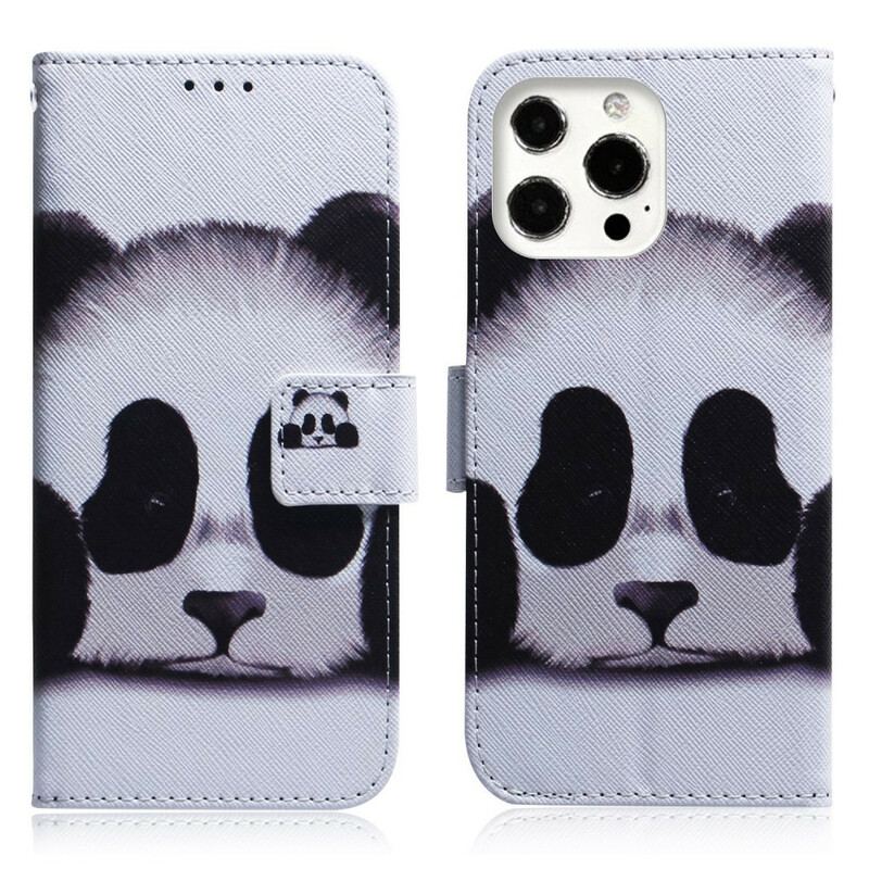 Capa Flip Para iPhone 13 Pro Cara De Panda