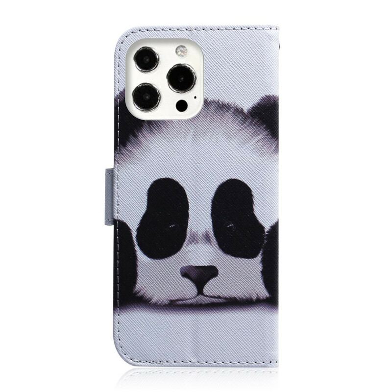 Capa Flip Para iPhone 13 Pro Cara De Panda