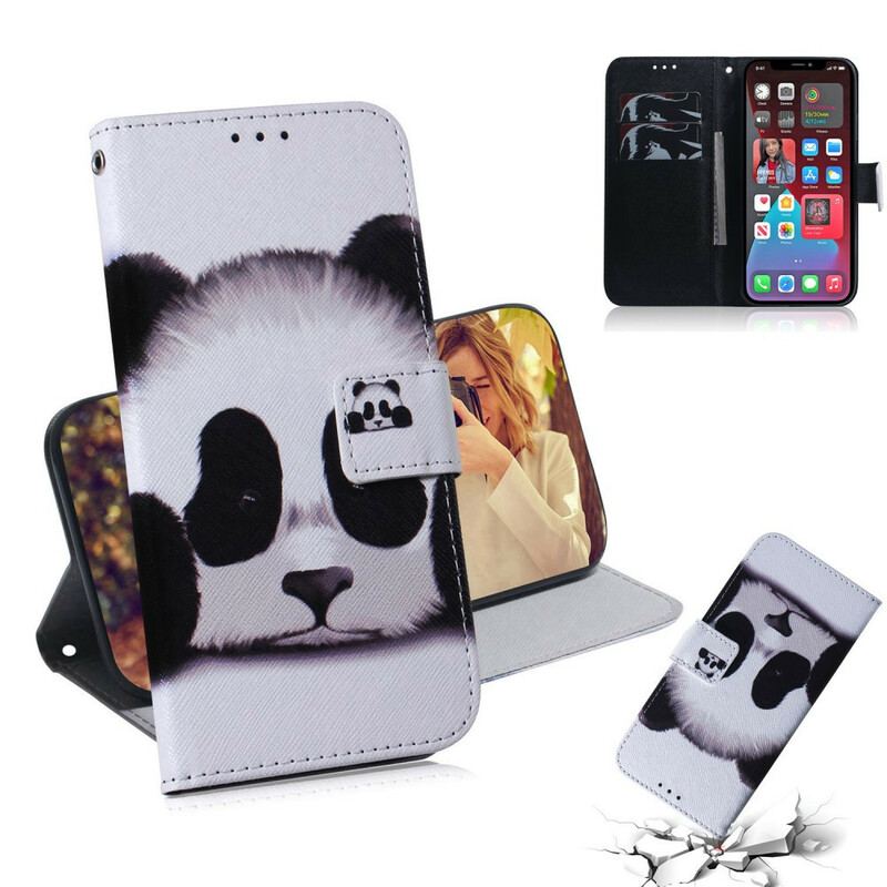 Capa Flip Para iPhone 13 Pro Cara De Panda