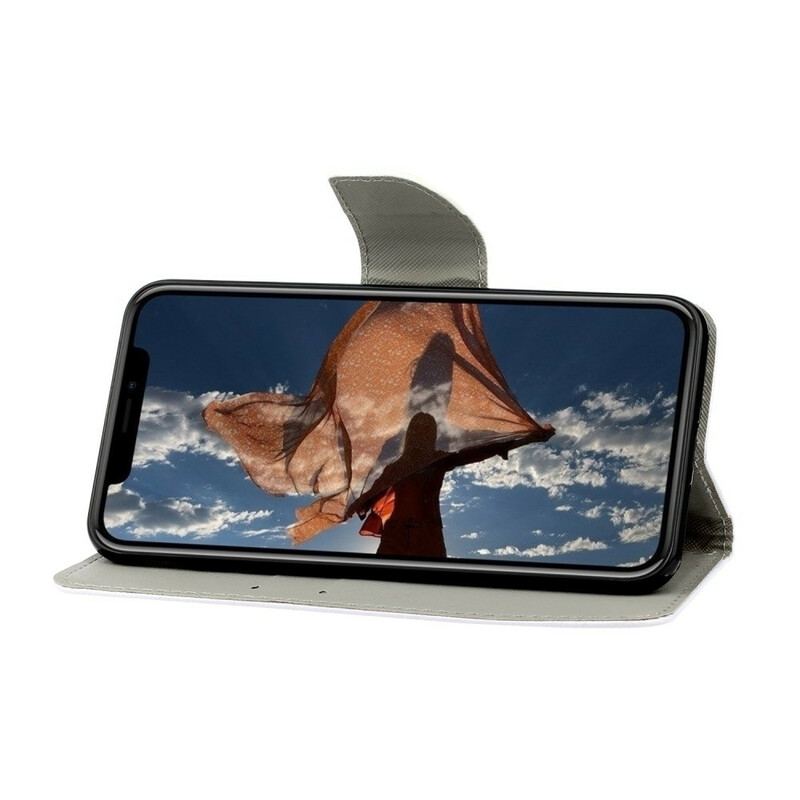 Capa Flip Para iPhone 13 Pro De Cordão Praia Da Corda