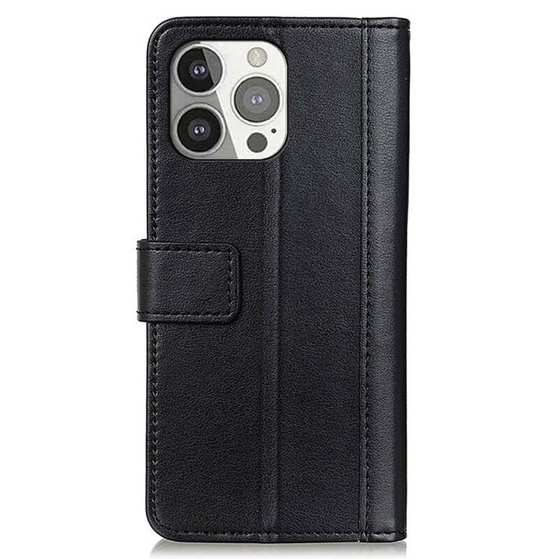 Capa Flip Para iPhone 13 Pro Estilo De Couro