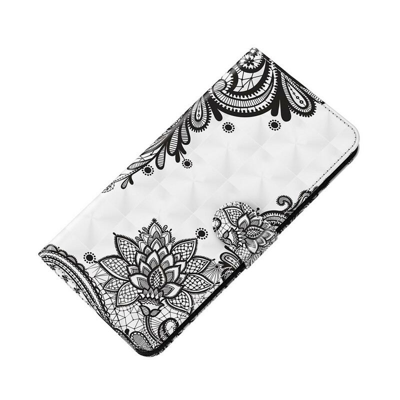 Capa Flip Para iPhone 13 Pro Flores De Renda