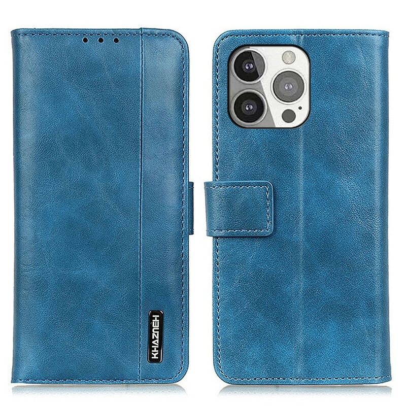 Capa Flip Para iPhone 13 Pro Khazneh Elegância Estilo Couro