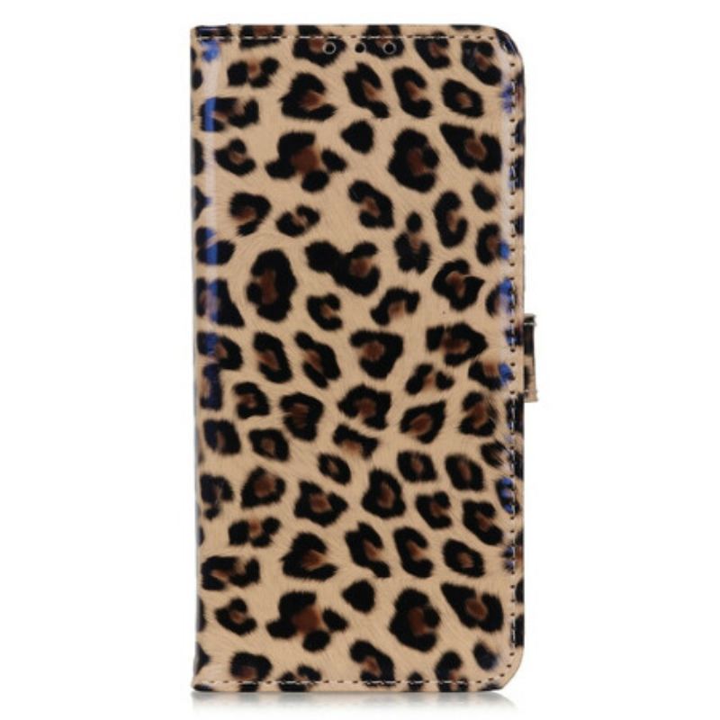 Capa Flip Para iPhone 13 Pro Leopardo