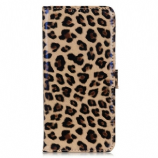 Capa Flip Para iPhone 13 Pro Leopardo