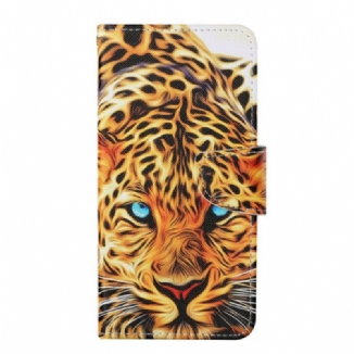 Capa Flip Para iPhone 13 Pro Tigre Com Cordão