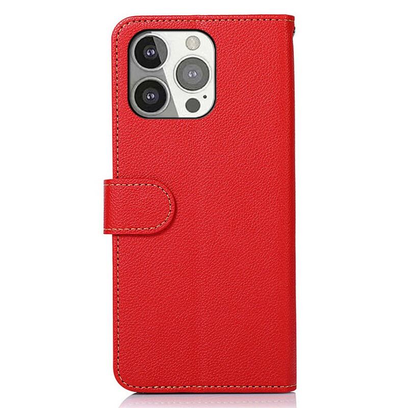 Capa Folio Para iPhone 13 Pro Estilo Lichia Rfid Khazneh