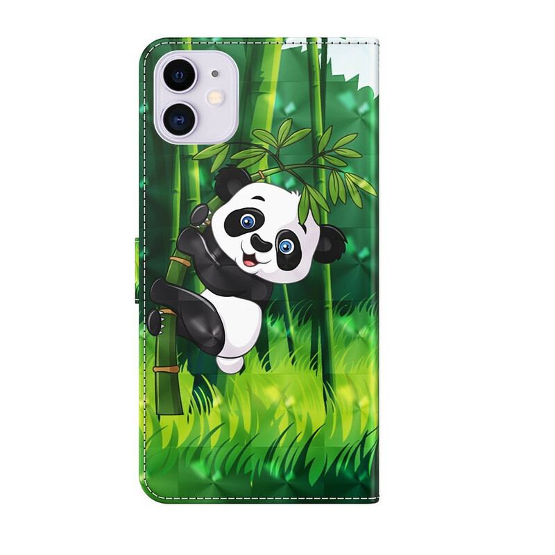 Capa Folio Para iPhone 13 Pro Panda E Bambu