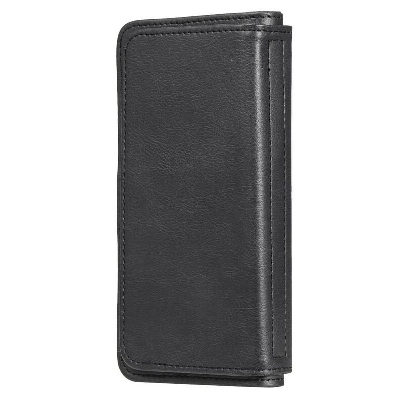 Capa Folio Para iPhone 13 Pro Titular De Cartão Multifuncional Para 10