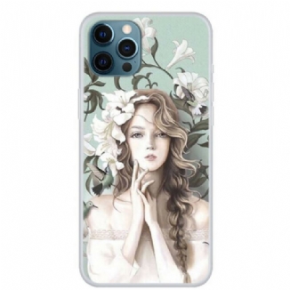 Capa Para iPhone 13 Pro A Mulher Flor