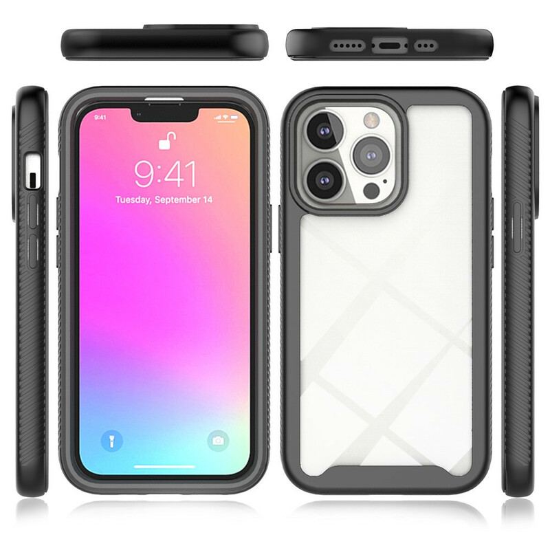 Capa Para iPhone 13 Pro Bordas De Silicone De Design Híbrido