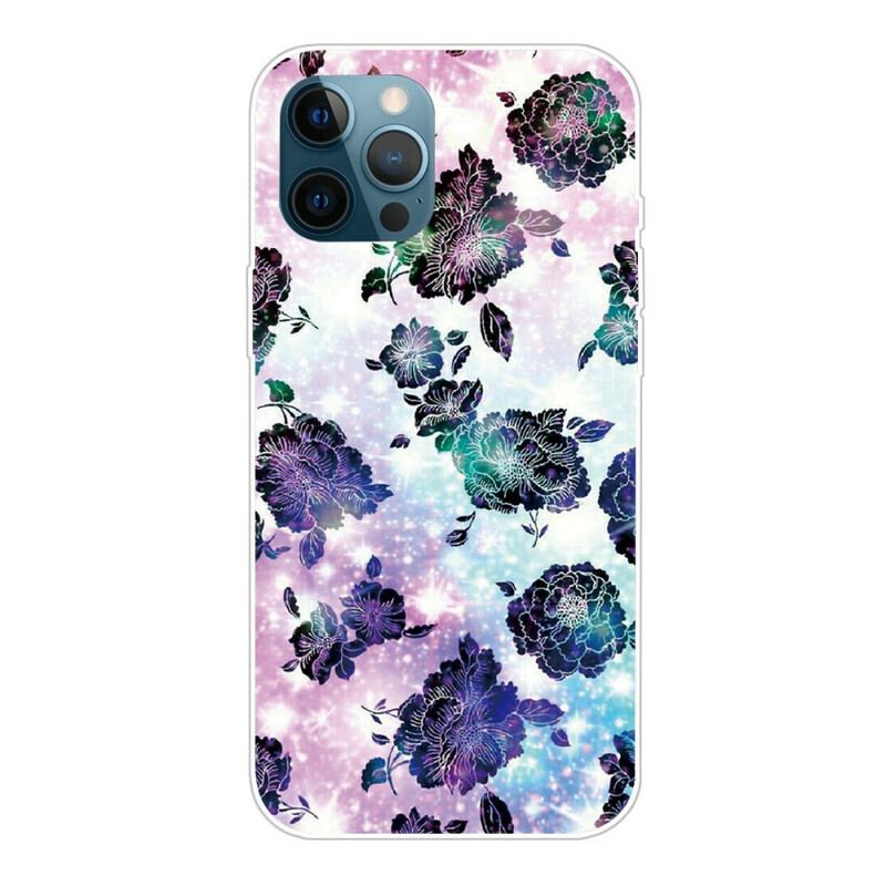 Capa Para iPhone 13 Pro Flores Intensas