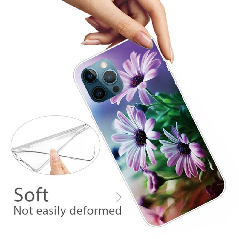 Capa Para iPhone 13 Pro Flores Realistas