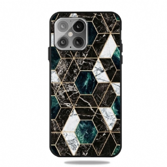 Capa Para iPhone 13 Pro Geometria De Mármore