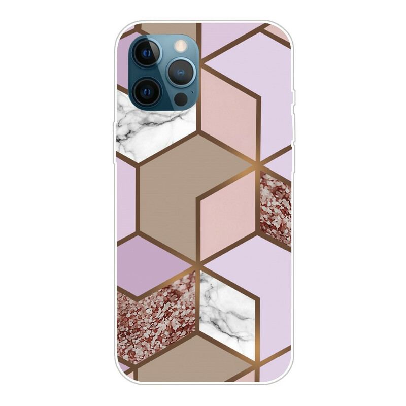 Capa Para iPhone 13 Pro Geometria De Mármore