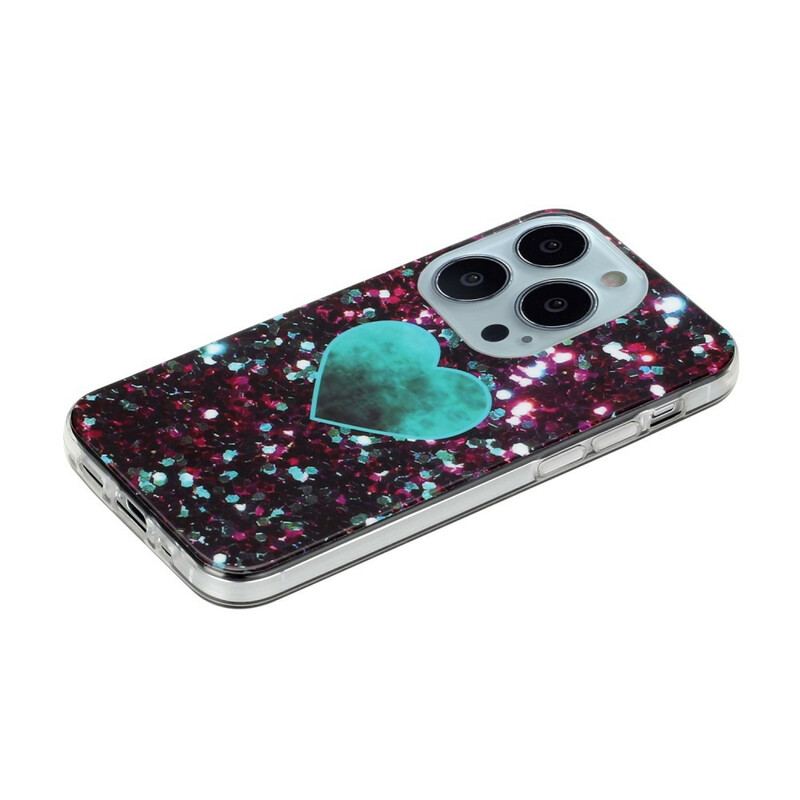 Capa Para iPhone 13 Pro Glitter Mármore